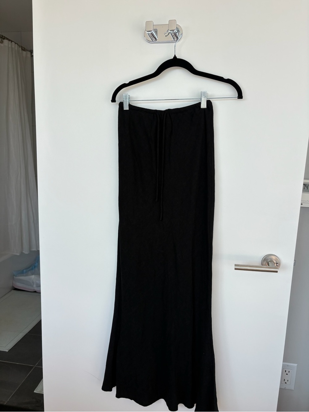 Princess Polly Black Maxi Skirt with Drawstring